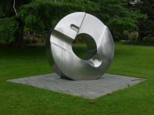 The latest circular garden stainless steel sculpture