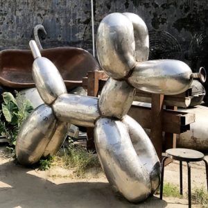 Modern-outdoor-garden-stainless-steel-Balloon-dog