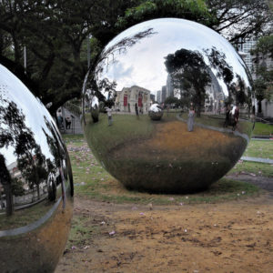 Large Stainless Steel Sculpture Ball