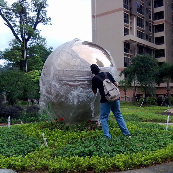 Large Stainless Steel Garden Spheres