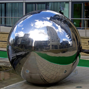 Large Stainless Steel Garden Spheres