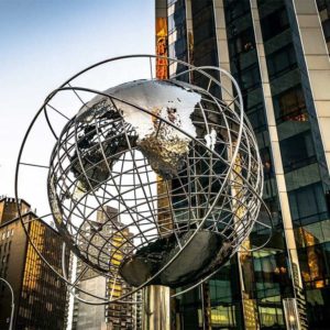 Large-outdoor-world-globe-metal-stainless-steel