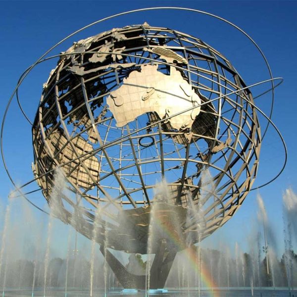 Large-outdoor-world-globe-metal-stainless-steel
