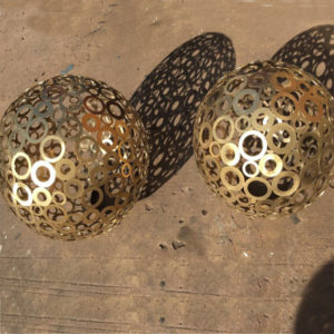 1000 mm hollow out stainless steel balls garden ornament sculpture
