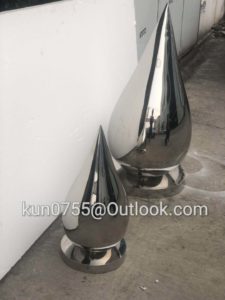 600mm 316L Outdoor landscape metal sculpture mirror polishing water drop stainless steel sculpture