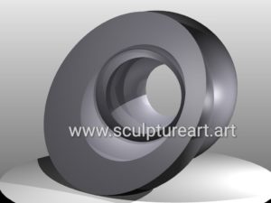 Spun Steel and Waterjet Cut Sculpture