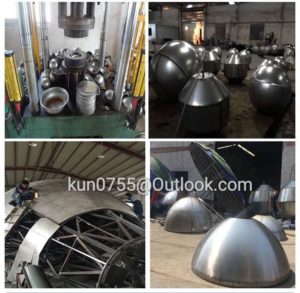 Stainless steel ball sculpture production process