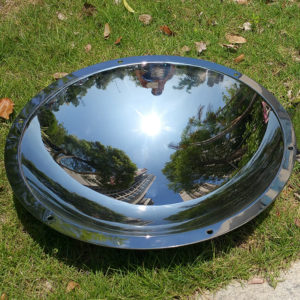 ANTI-VANDAL WALL MOUNTED STAINLESS STEEL CONVEX MIRROR