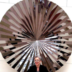 modern urban metal anish kapoor art mirror stainless steel wall sculpture