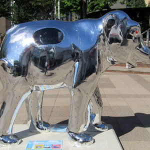 outdoor garden decoration metal polishing 304 stainless steel elephant stainless steel sculpture