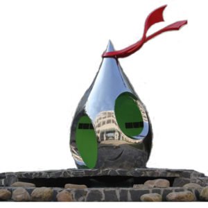 outdoor-metal-sculpture-water-drop-stainless-steel